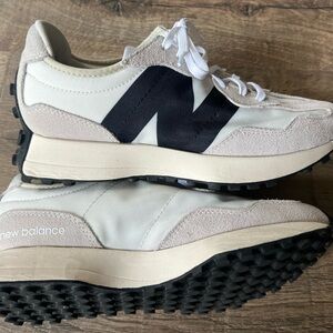 New Balance Cream and Black Sneakers